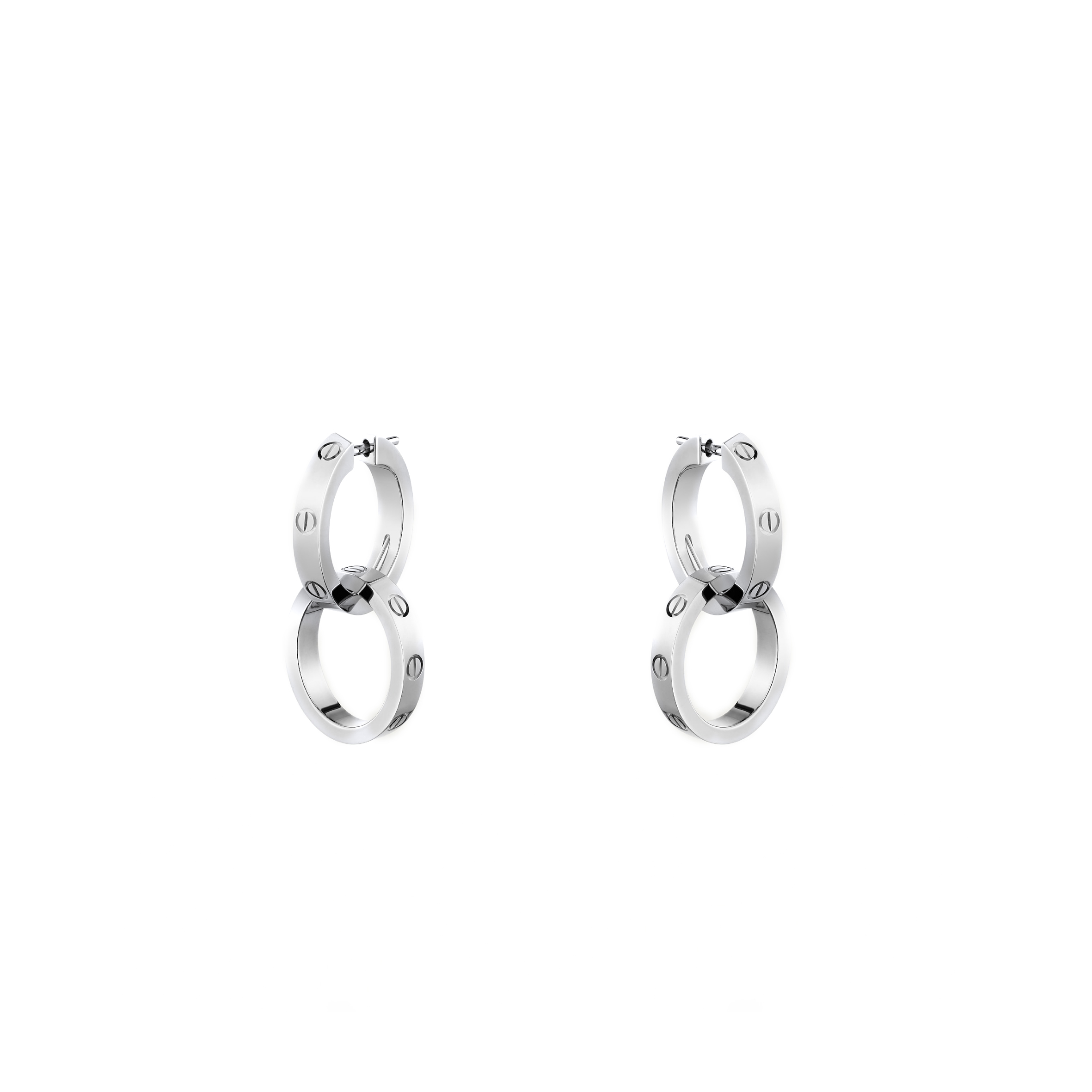 Ca*t*er love white gold earrings b8301500